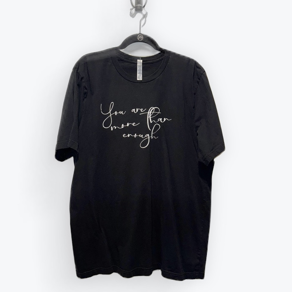 You Are More Than Enough Graphic Black Short Sleeve Tee
